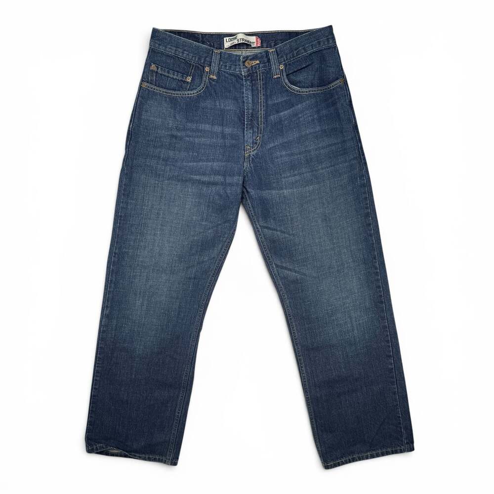 Levi's 569 Loose Straight Fit Mens Jeans W33 L32 Dark Wash Denim